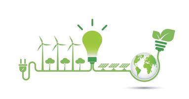 conceito de energia ecológica vetor