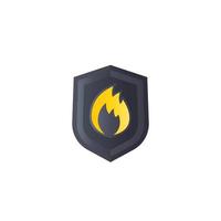 Marca de logotipo de vetor de proteção contra incêndio