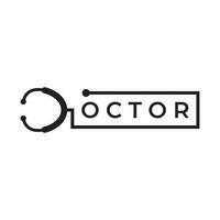 médico estetoscópio logotipo modelo Projeto para saúde Cuidado com criativo ideia. vetor ilustração.