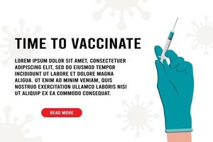 cartaz de projeto de conceito de vacinação vetor