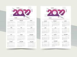 anual escrivaninha calendário Projeto. vetor
