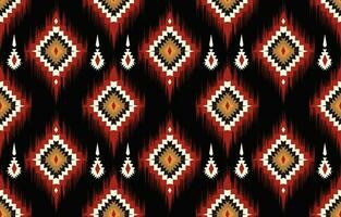 étnico abstrato ikat arte. desatado padronizar dentro tribal, folk bordado, e mexicano estilo. asteca geométrico arte enfeite imprimir. Projeto para tapete, papel de parede, roupas, invólucro, tecido, cobrir, têxtil. vetor