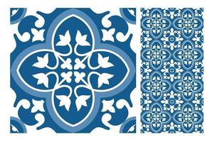 padrões de azulejos antigos design sem costura antigo em ilustração vetorial vetor