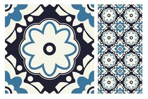 padrões de azulejos antigos design sem costura antigo em ilustração vetorial vetor