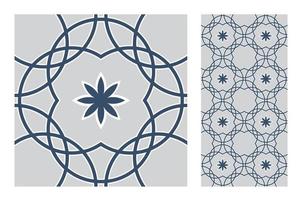 padrões de azulejos antigos design sem costura antigo em ilustração vetorial vetor