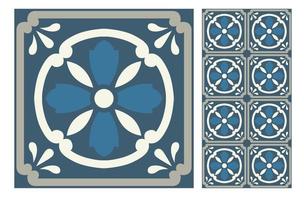 padrões de azulejos antigos design sem costura antigo vetor