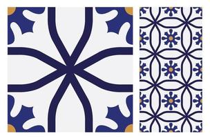 padrões de azulejos antigos design sem costura antigo vetor