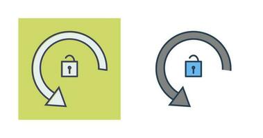 ícone de vetor desbloqueado de rotação
