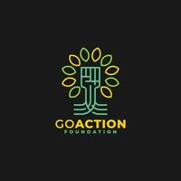 goaction Fundação logotipo vetor