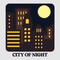 cidade noite vetor arte, ilustração, ícone e gráfico