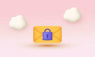 ilustração criativo o email proteção vetor símbolos isolado em fundo