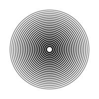 concêntrico círculo elementos, espaçado concêntrico círculo, argolas som aceno, linha dentro uma círculo conceito, Preto circular padronizar. radar tela concêntrico círculo elementos. vetor