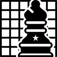 sólido ícone para xadrez vetor