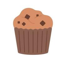 chocolate doce Comida. muffin. simples vetor ilustração.