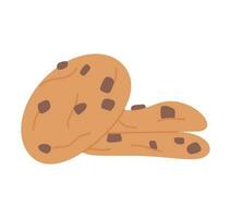 chocolate lasca biscoitos. simples vetor ilustração.
