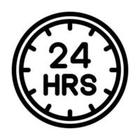 design de ícone de 24 horas vetor