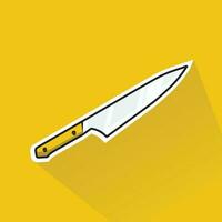 ilustração vetor do amarelo faca dentro plano Projeto