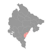 tuzi município mapa, administrativo subdivisão do Montenegro. vetor ilustração.