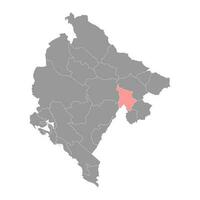 andrijevica município mapa, administrativo subdivisão do Montenegro. vetor ilustração.