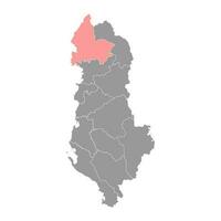 shkoder município mapa, administrativo subdivisões do Albânia. vetor ilustração.