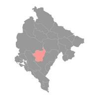 danilovgrad município mapa, administrativo subdivisão do Montenegro. vetor ilustração.