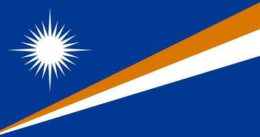 bandeira das ilhas marshall, cores oficiais e proporção. ilustração vetorial. vetor