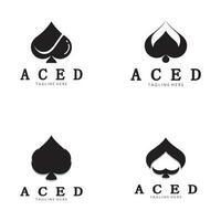 ás logotipo Projeto para cassino pôquer aplicativo jogos vetor