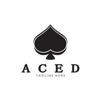 ás logotipo Projeto para cassino pôquer aplicativo jogos vetor