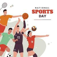 nacional Esportes dia conceito vetor