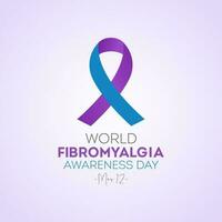 mundo fibromialgia consciência dia. pode 12. vetor ilustração em a tema do mundo fibromialgia e crônica fadiga síndrome consciência dia bandeira Projeto.