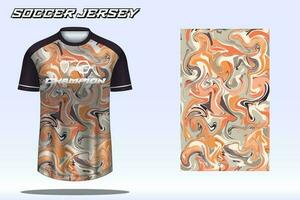 maquete de design de camiseta esportiva de camisa de futebol para clube de futebol vetor