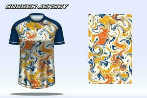 maquete de design de camiseta esportiva de camisa de futebol para clube de futebol vetor