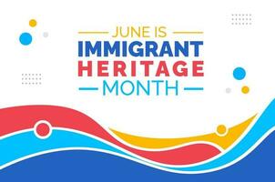 imigrante herança mês fundo ou bandeira Projeto modelo célebre dentro junho. vetor ilustração.