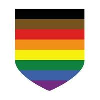 Filadélfia orgulho bandeira. tradicional gay orgulho bandeira com Preto e Castanho listras vetor