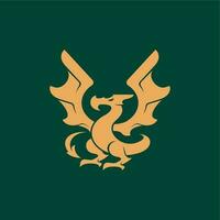 simples Dragão logotipo vetor