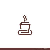 ótimo café copo logotipo modelo vetor ilustração. Prêmio vetor