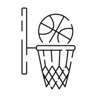 basquetebol linha ícone. vetor placa esporte símbolo liga isolado.