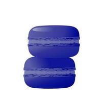 azul macarons.altamente detalhado sobremesa, macaroon, doces, cardápio projeto, restaurantes fazer compras. gradiente macarons. vetor tradicional francês biscoitos dentro desenho animado estilo.vetor ilustração