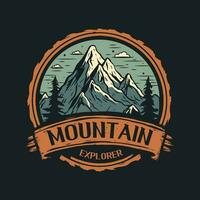 montanha aventura logotipo ilustração modelo Projeto vetor