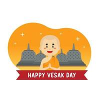 feliz dia de vesak fundo vetor