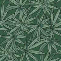 vintage tropical padronizar com e grandes folhas em verde fundo vetor