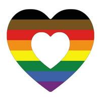 Filadélfia orgulho bandeira. tradicional gay orgulho bandeira com Preto e Castanho listras vetor