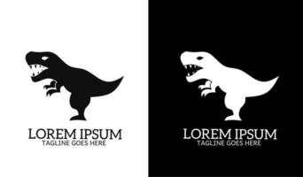 ilustração vetor gráfico do modelo logotipo dinossauros Preto e branco cor