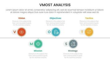 vmost análise modelo estrutura infográfico 5 ponto etapa modelo com Linha do tempo ponto certo direção em formação conceito para deslizar apresentação vetor