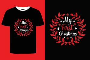 Natal dia t camisa Projeto. vetor