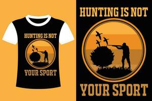 design de camiseta de caça. vetor