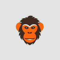 macaco cabeça logotipo vetor - gorila marca símbolo