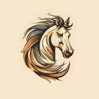 cavalo cabeça logotipo vetor - animal marca símbolo