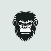 macaco cabeça logotipo vetor - gorila marca símbolo