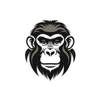 macaco cabeça logotipo vetor - gorila marca símbolo